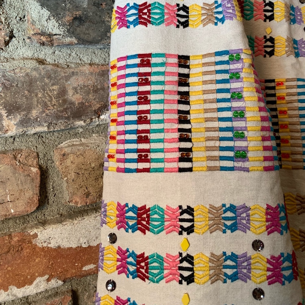 🆕NWT rare Anthropologie Rainbow Beaded Skirt - Picture 5 of 8